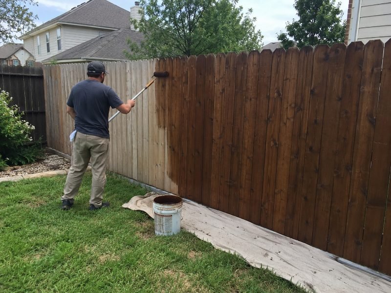 Fence Staining services in Plano, Texas